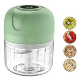 ⚡ Mini Processador Elétrico Portátil 250ml com 3 Lâminas de Aço Inox – USB Bivolt