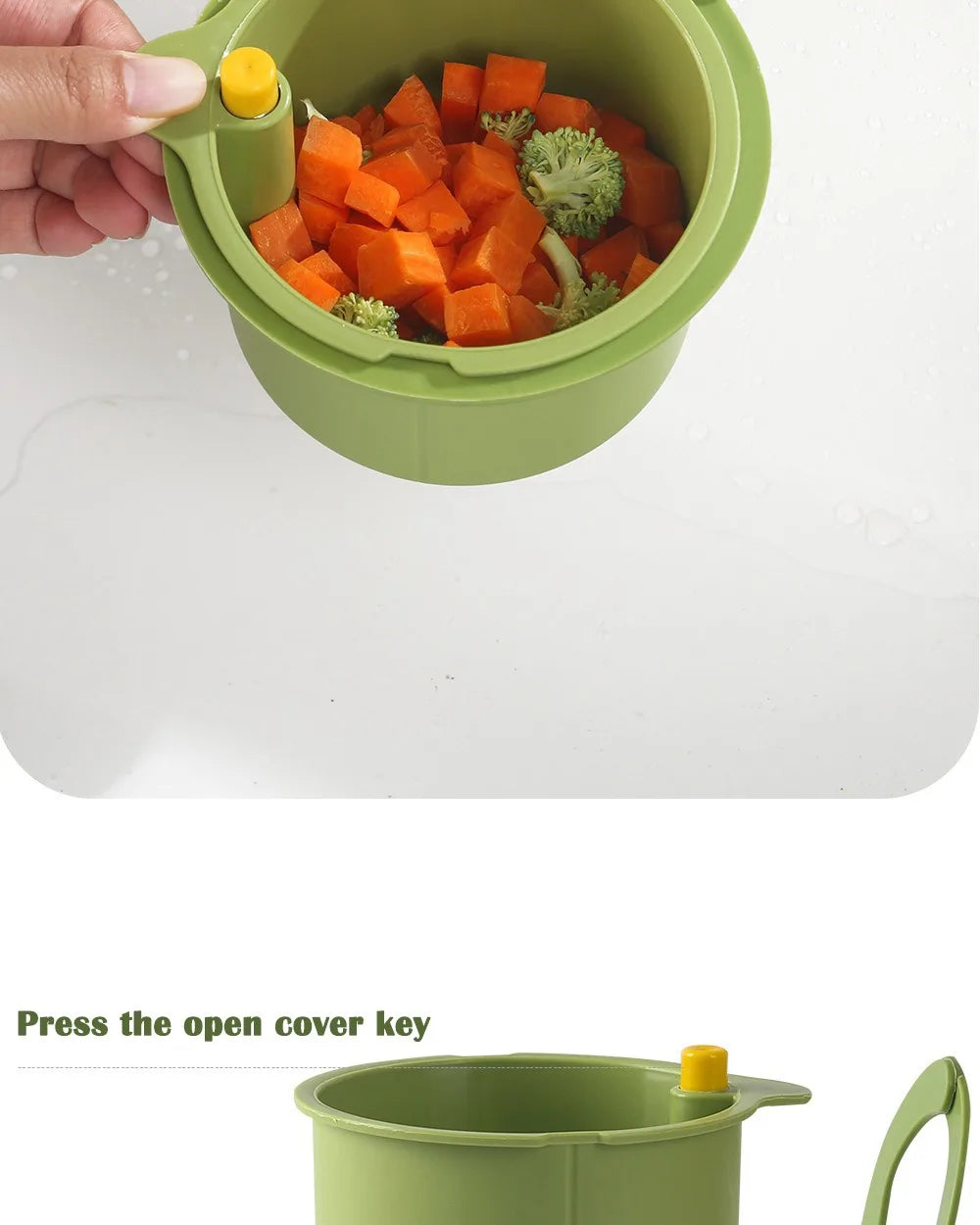 🥗 Escorredor de Alimentos em Aço Inoxidável – Coander e Filtro Ecológico para Cozinha