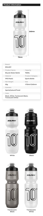 🥤 Garrafa Esportiva Bolany 750ml – Portátil para Ciclismo e Atividades ao Ar Livre