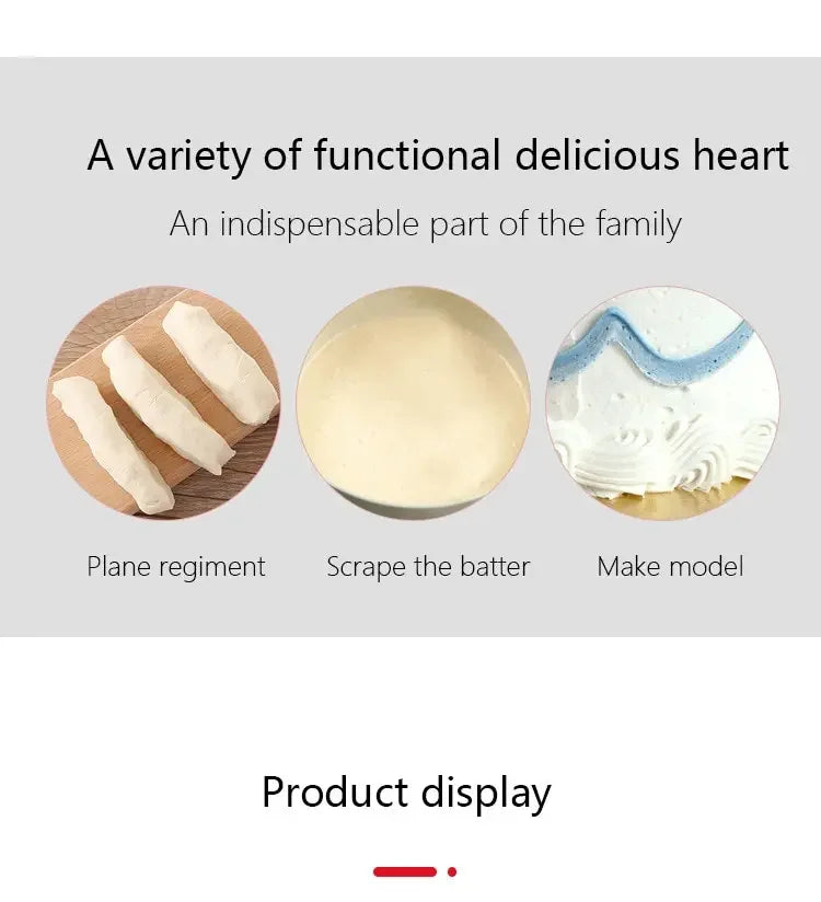 🍰 Kit de 3 Raspadores de Massa Vermelhos – Espátulas de Plástico Engrossado para Confeitaria