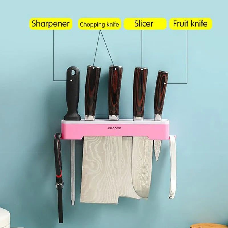 🔪 Suporte de Faca de Cozinha de Parede – Multifuncional e Organizador