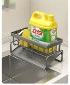 🧽 Rack Multifuncional de Aço Inoxidável para Pia – Organizador e Drenagem de Cozinha