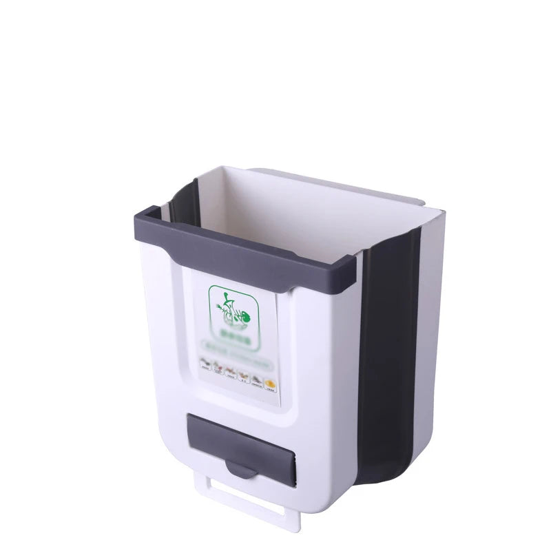 🗑️ Lixeira Dobrável para Cozinha com Fixação em Porta ou Parede – Compacta e Multifuncional