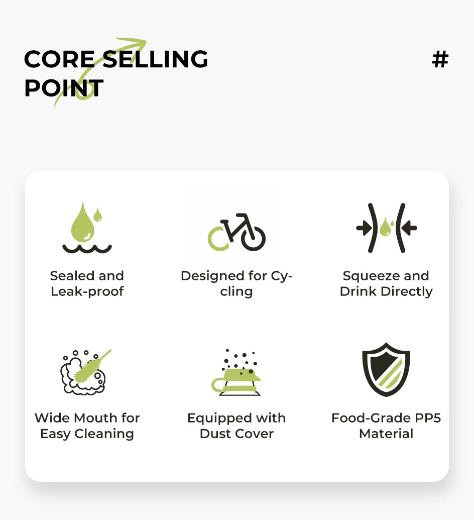 🥤 Garrafa Esportiva Bolany 750ml – Portátil para Ciclismo e Atividades ao Ar Livre