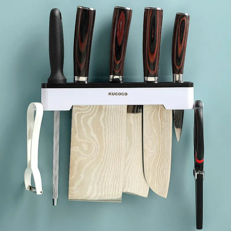 🔪 Suporte de Faca de Cozinha de Parede – Multifuncional e Organizador