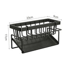 🧽 Rack Multifuncional de Aço Inoxidável para Pia – Organizador e Drenagem de Cozinha