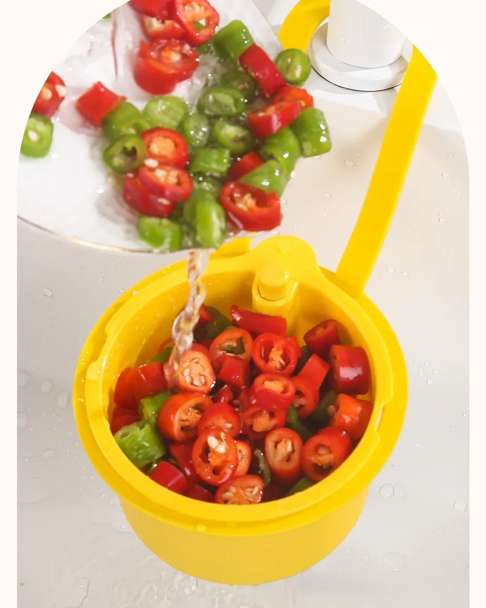 🥗 Escorredor de Alimentos em Aço Inoxidável – Coander e Filtro Ecológico para Cozinha