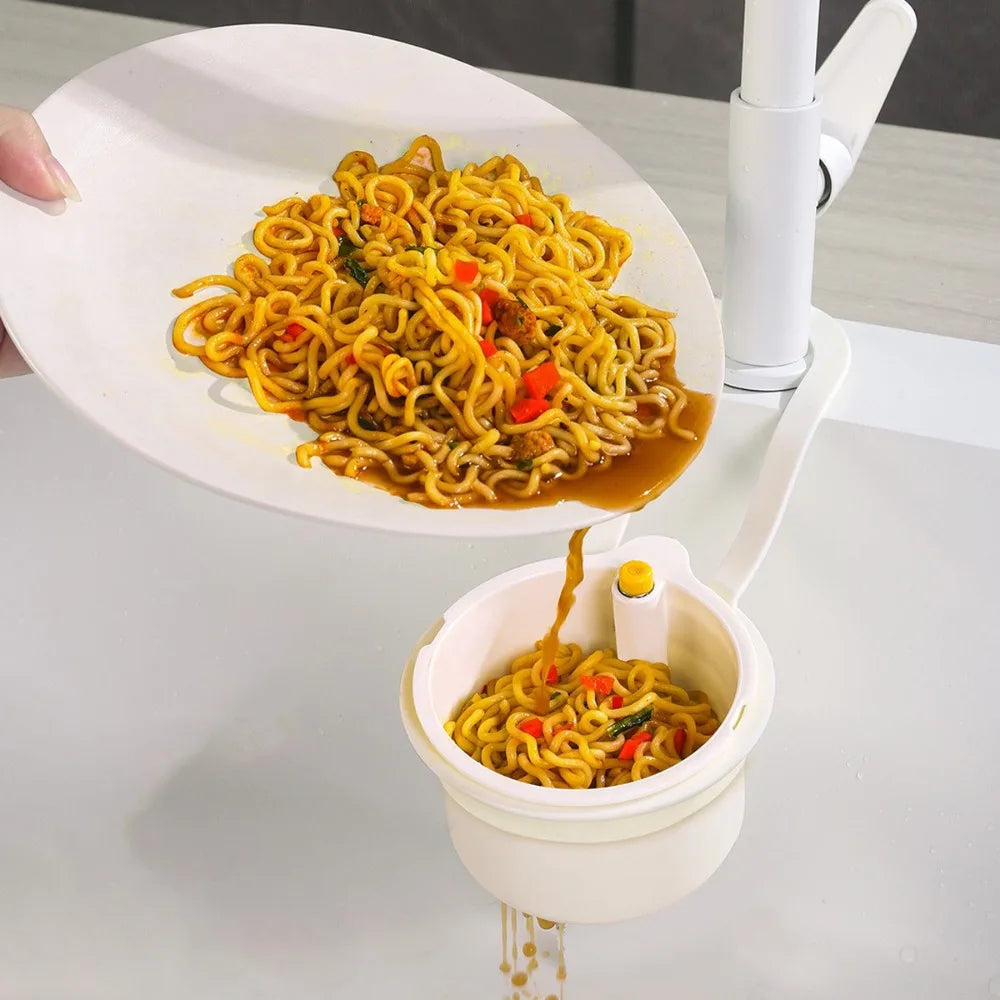 🥗 Escorredor de Alimentos em Aço Inoxidável – Coander e Filtro Ecológico para Cozinha