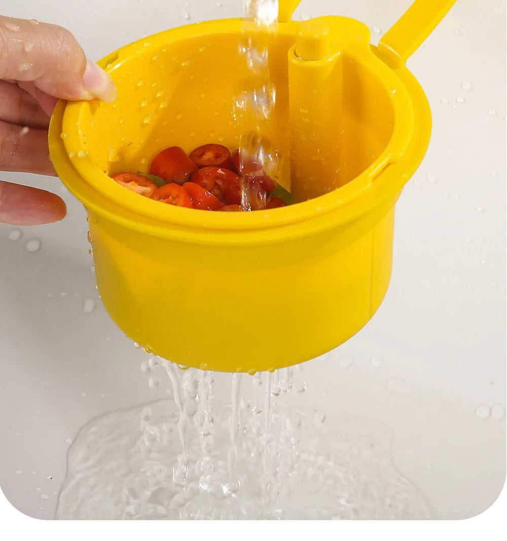 🥗 Escorredor de Alimentos em Aço Inoxidável – Coander e Filtro Ecológico para Cozinha