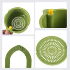 🥗 Escorredor de Alimentos em Aço Inoxidável – Coander e Filtro Ecológico para Cozinha