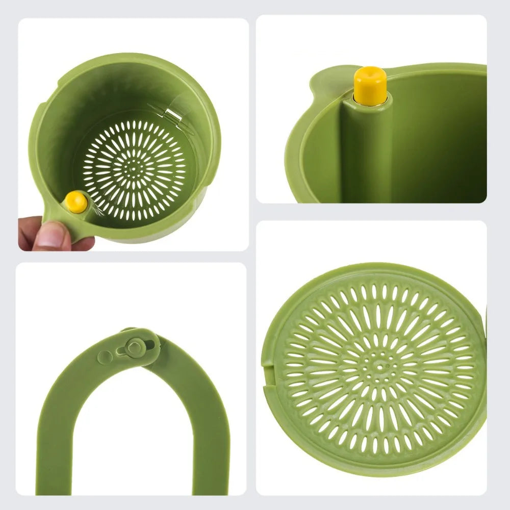 🥗 Escorredor de Alimentos em Aço Inoxidável – Coander e Filtro Ecológico para Cozinha