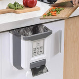 🗑️ Lixeira Dobrável para Cozinha com Fixação em Porta ou Parede – Compacta e Multifuncional