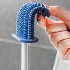 🚽 Escova de Limpeza para Vaso Sanitário em Silicone com Suporte de Parede – Higiênica e Durável