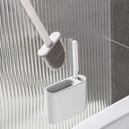 🚽 Escova de Limpeza para Vaso Sanitário em Silicone com Suporte de Parede – Higiênica e Durável