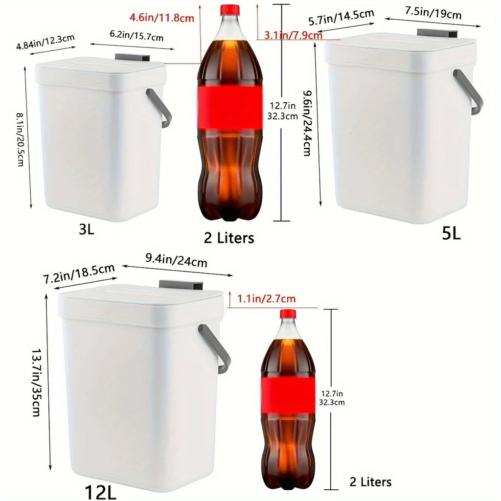 🗑️ Lixeira Compacta 3L/5L com Fechamento Silencioso – Ecológica, Selada e Sem Energia