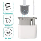 🚽 Escova de Limpeza para Vaso Sanitário em Silicone com Suporte de Parede – Higiênica e Durável