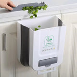 🗑️ Lixeira Dobrável para Cozinha com Fixação em Porta de Armário – Compacta, Prática e Versátil